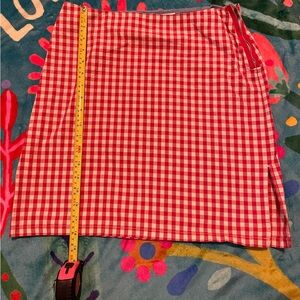 Tommy Hilfiger Red and White Wrap Pencil Skirt